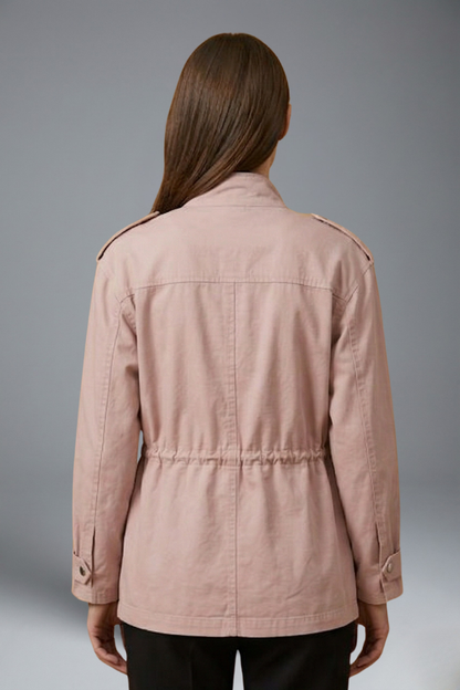 Yasmine | Double-Breasted Belted Utility Jacket