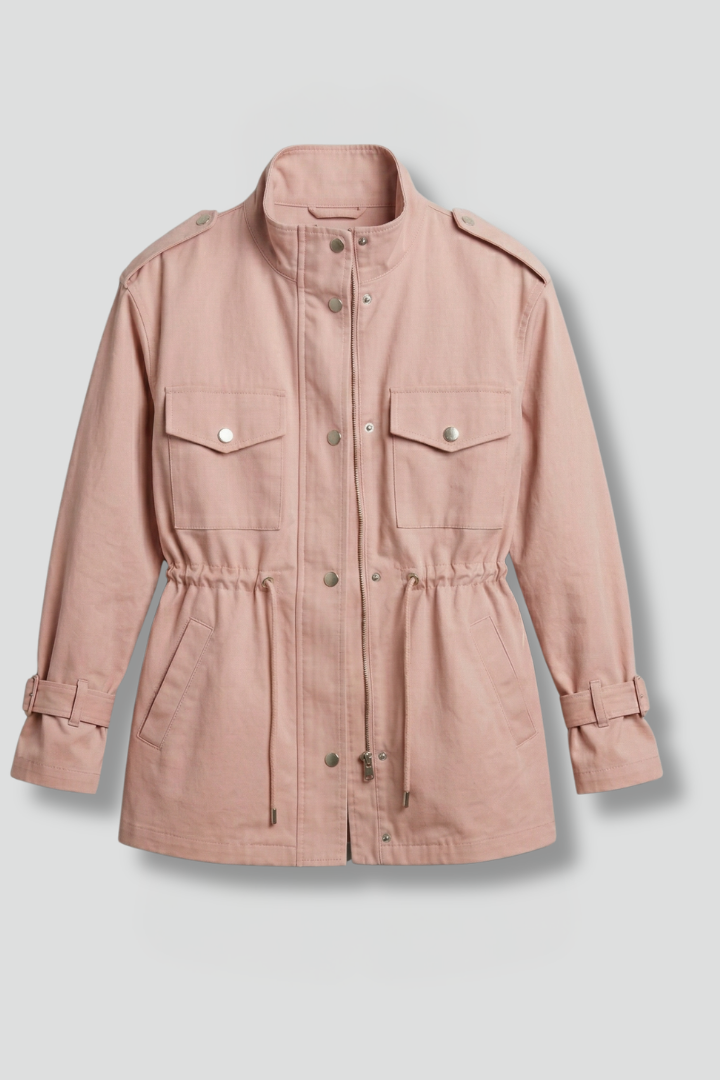 Yasmine | Double-Breasted Belted Utility Jacket