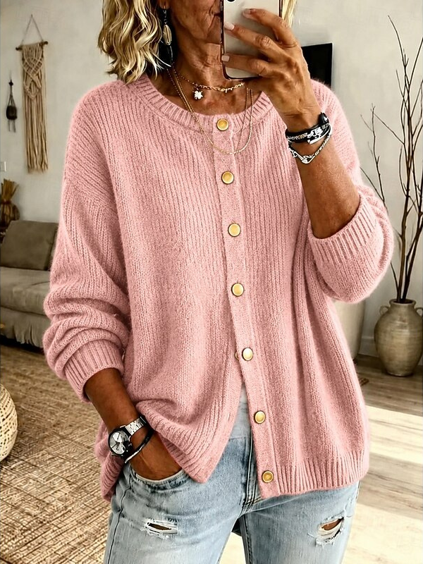 Avery | Soft Knit Button-Front Cardigan