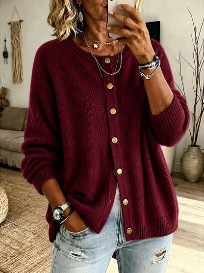 Avery | Soft Knit Button-Front Cardigan