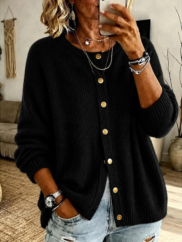 Avery | Soft Knit Button-Front Cardigan