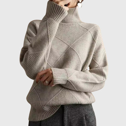 Blair | Elegant Turtleneck Ribbed Knit Sweater