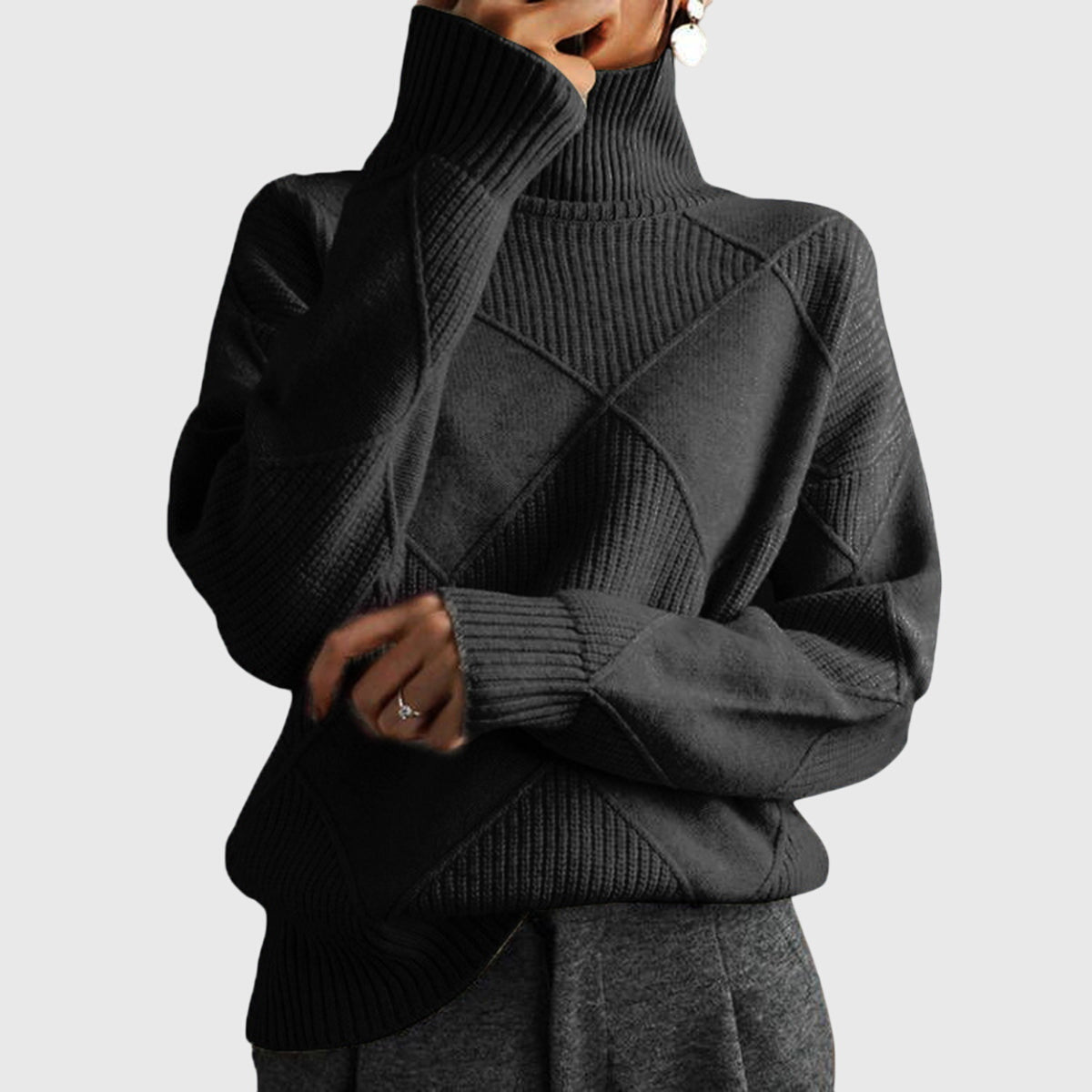 Blair | Elegant Turtleneck Ribbed Knit Sweater