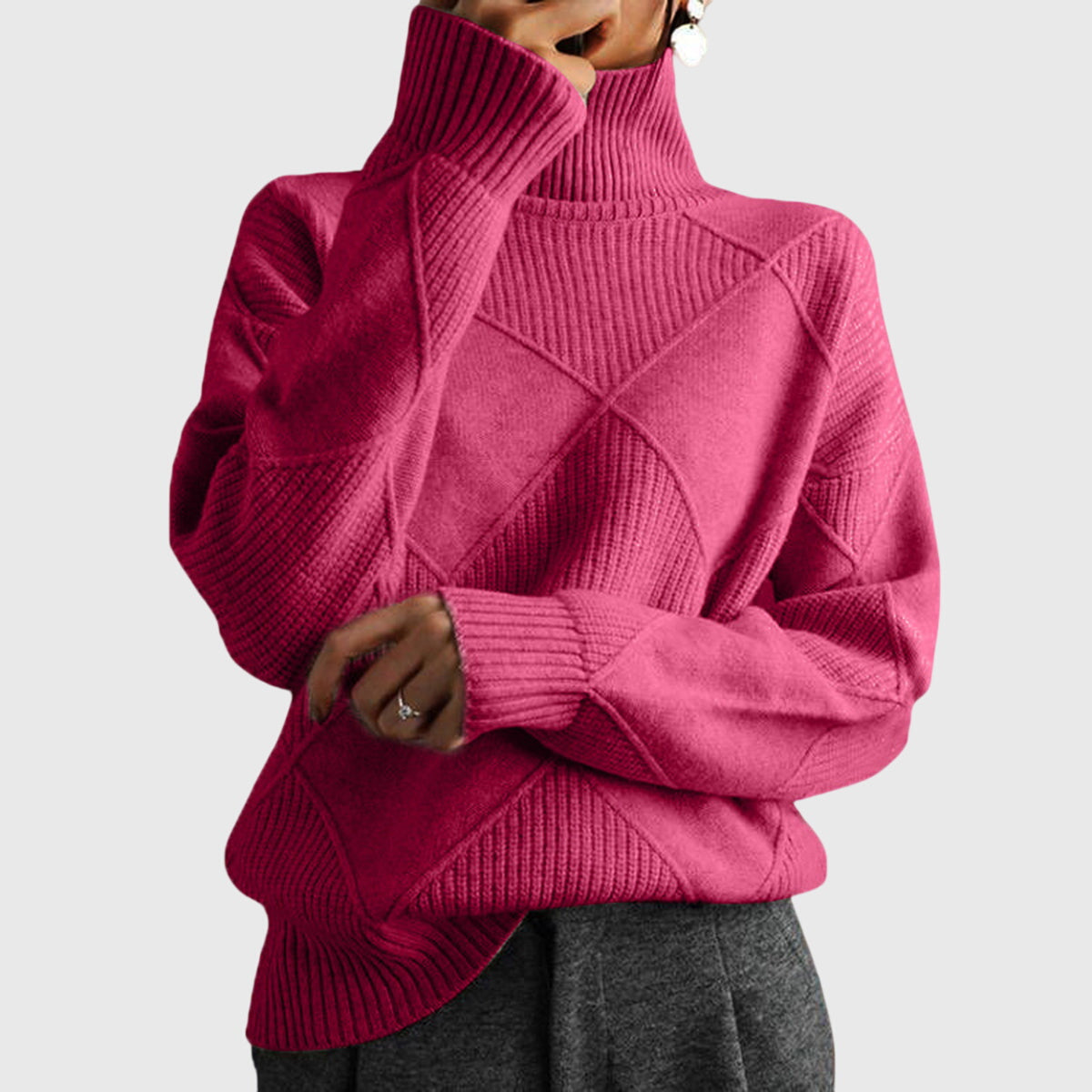 Blair | Elegant Turtleneck Ribbed Knit Sweater