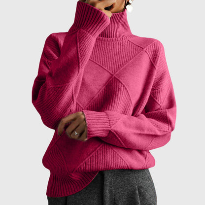 Blair | Elegant Turtleneck Ribbed Knit Sweater