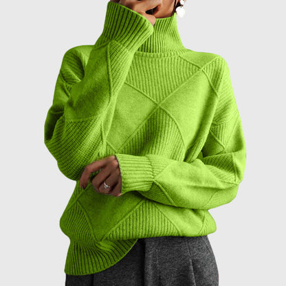 Blair | Elegant Turtleneck Ribbed Knit Sweater