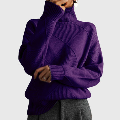 Blair | Elegant Turtleneck Ribbed Knit Sweater