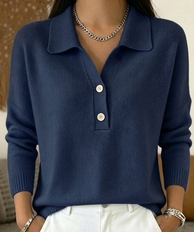 Emily | Warm Button-Front Collared Sweater