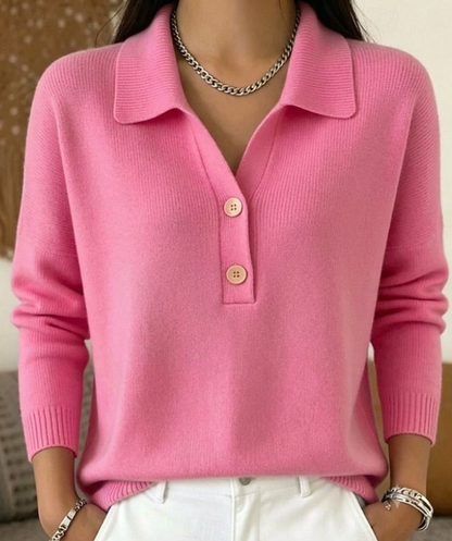 Emily | Warm Button-Front Collared Sweater