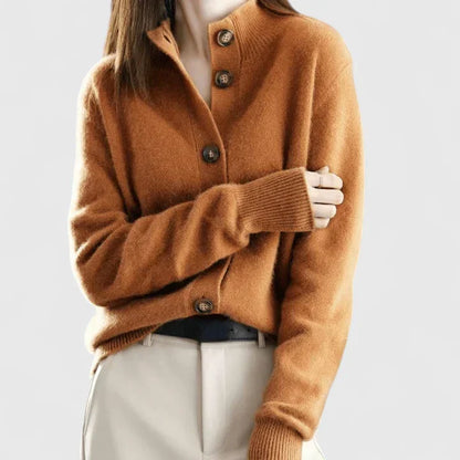 Grace | Warm Collared Button-Front Cardigan
