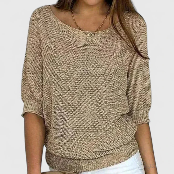 Josalyn | Elegant Batwing Sleeve Relaxed Sweater