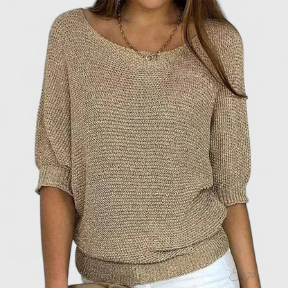 Josalyn | Elegant Batwing Sleeve Relaxed Sweater