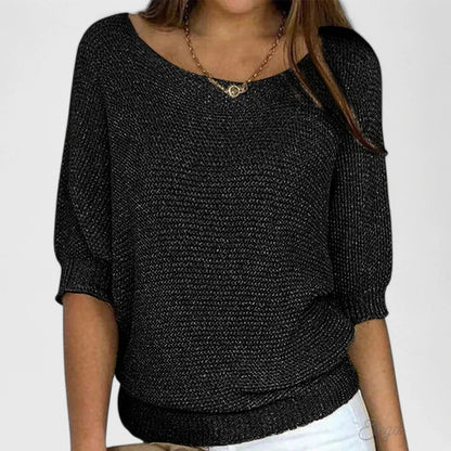 Josalyn | Elegant Batwing Sleeve Relaxed Sweater