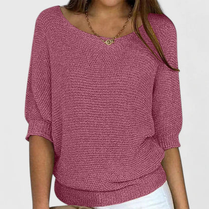 Josalyn | Elegant Batwing Sleeve Relaxed Sweater