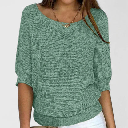 Josalyn | Elegant Batwing Sleeve Relaxed Sweater