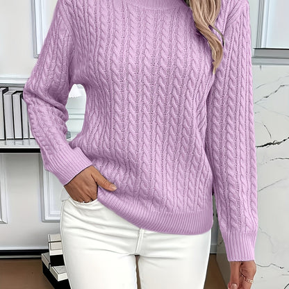 Maren | Soft Cable-Knit Round Neck Sweater