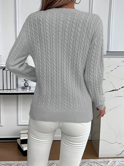 Maren | Soft Cable-Knit Round Neck Sweater