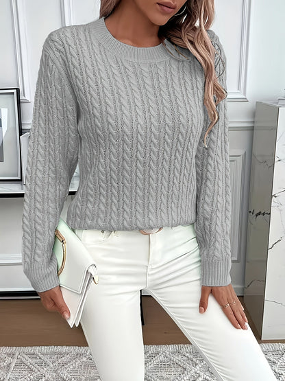 Maren | Soft Cable-Knit Round Neck Sweater