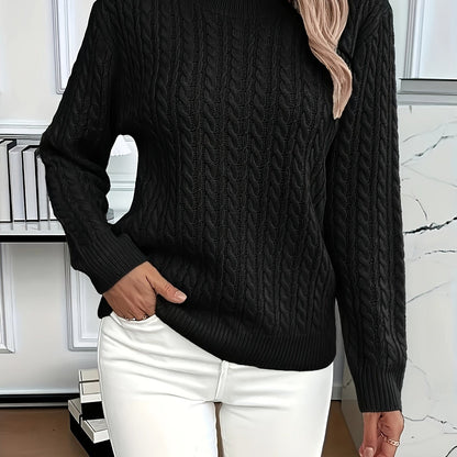 Maren | Soft Cable-Knit Round Neck Sweater