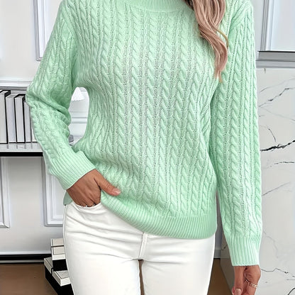Maren | Soft Cable-Knit Round Neck Sweater