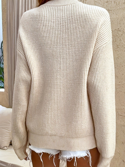 Paisley | Elegant Ribbed Henley Sweater